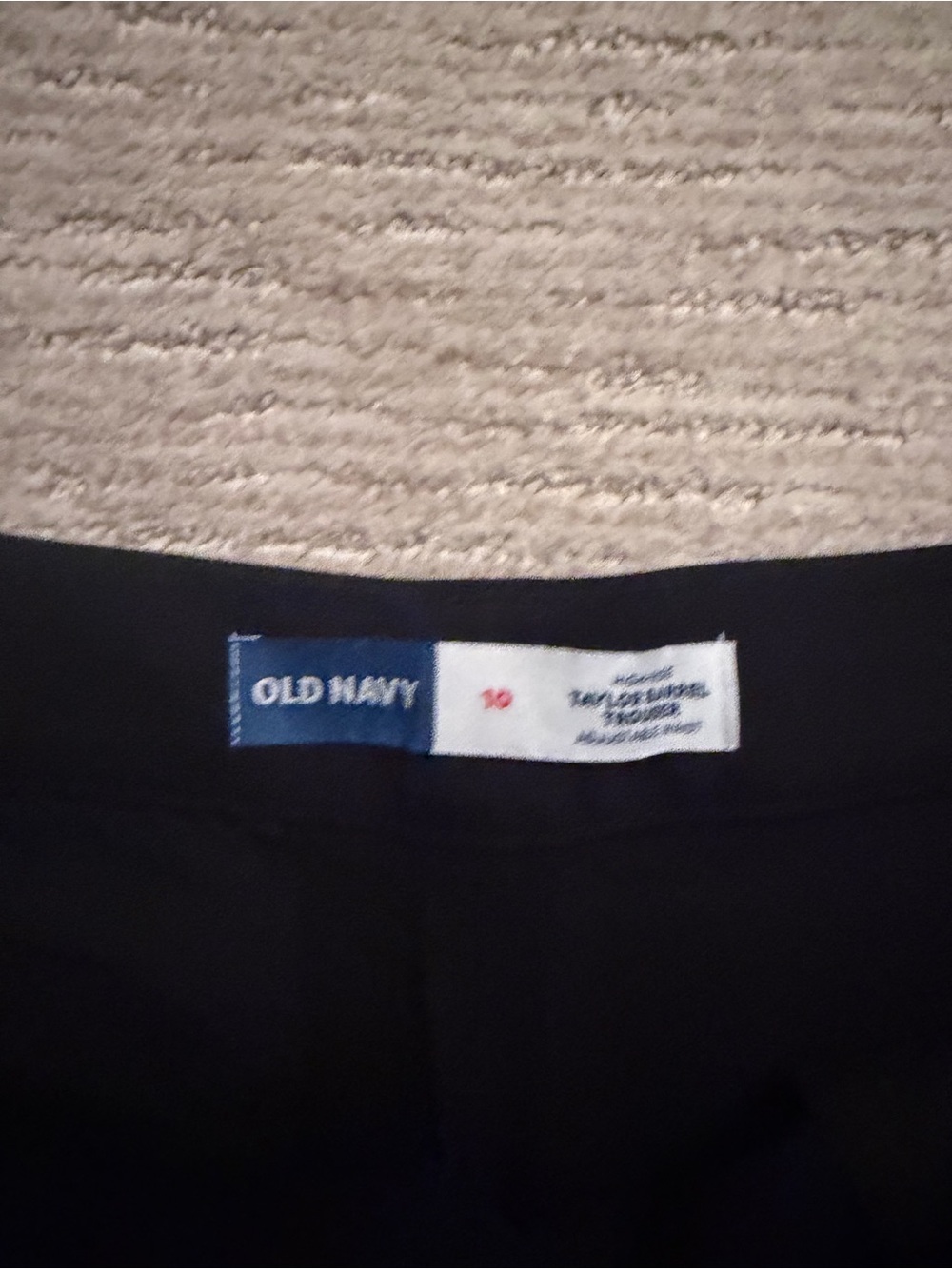 NWT Old Navy Taylor Barrel Trouser Adjustable Waist 10 - Picture 3 of 4